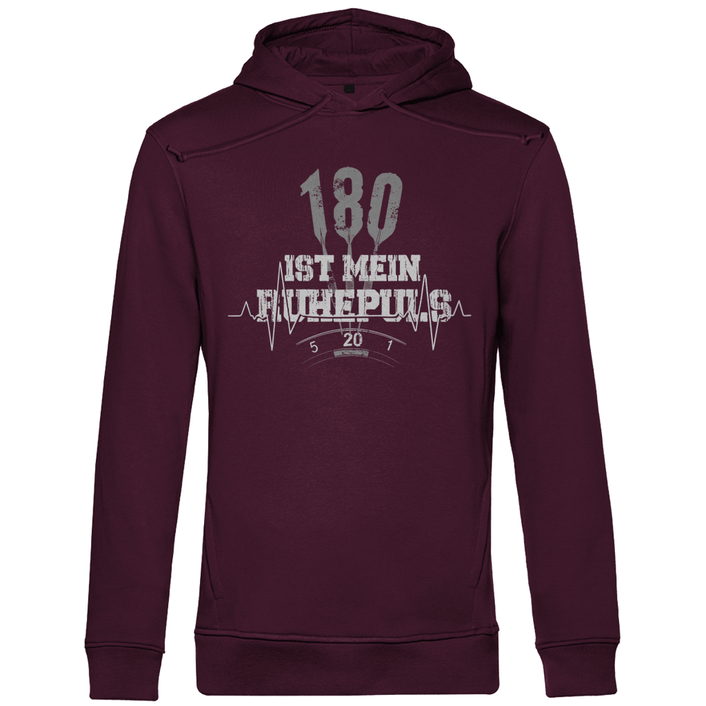180 ist mein Ruhepuls Herren Premium Bio Hoodie