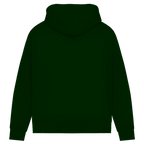 180 ist mein Ruhepuls Damen Premium Bio Hoodie Rückansicht in dunklem Grün.