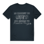 Du nennst es Bust Herren Premium Bio T-Shirt mit humorvollem Dart-Motiv und typografischem Design.