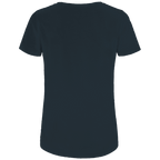 Du nennst es Bust Damen Premium Bio T-Shirt Rückansicht in dunkler Farbe