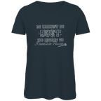 Du nennst es Bust Damen Premium Bio T-Shirt mit humorvollem Dart-Motiv auf navy Hintergrund.