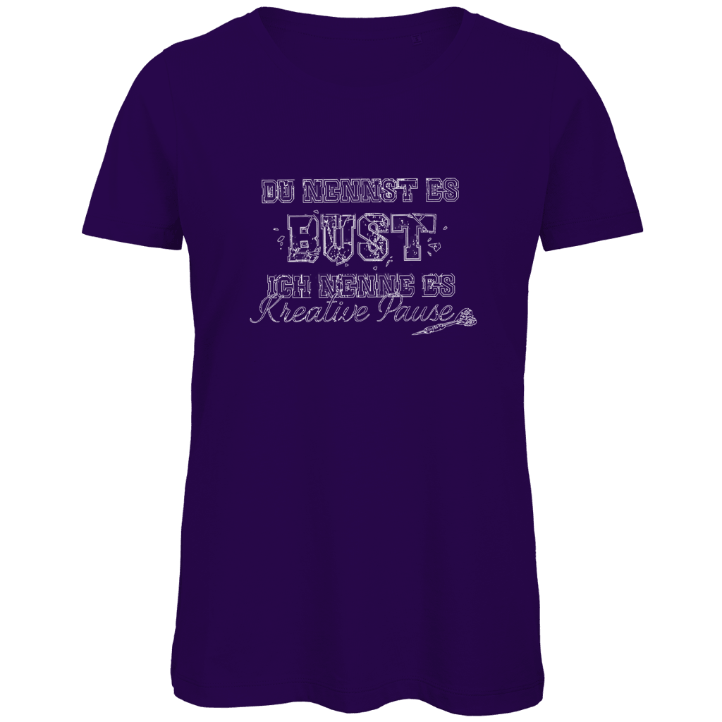 Du nennst es Bust Damen Premium Bio T-Shirt in lila mit dart-humorvollem Print.