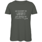 Du nennst es Bust Damen Premium Bio T-Shirt mit grungiger Typografie und Dart-Elementen