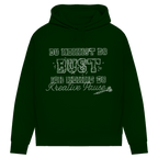 Du nennst es Bust Damen Premium Bio Hoodie mit frechem Dart-Humor und grungiger Typografie.