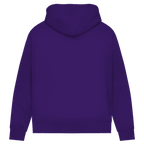 Du nennst es Bust Damen Premium Bio Hoodie in lila, Rückansicht des modernen Designs.