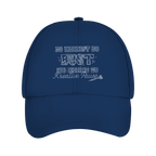 Du nennst es Bust Bio Cap in navy mit kreativem Dart-Humor-Design und grungiger Typografie.
