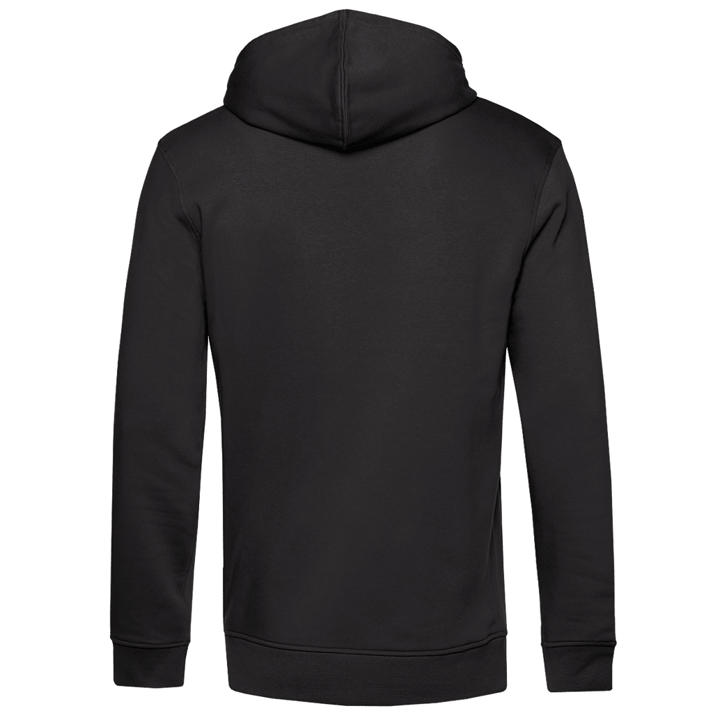 Ich ziele nicht Herren Premium Bio Hoodie - Rückansicht des schwarzen Hoodies