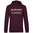 Ich ziele nicht Herren Premium Bio Hoodie mit Dart-Humor und markanter Aufschrift