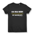Ich ziele nicht Damen Premium Bio T-Shirt mit frechem Dart-Humor und modernem Design.