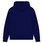 Ich ziele nicht Damen Premium Bio Hoodie Rückansicht in navy blau.