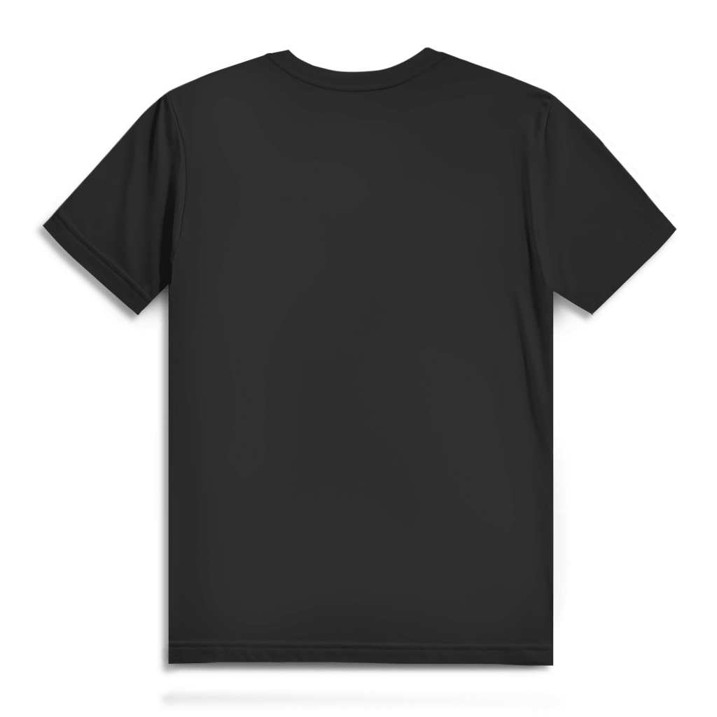 Rückansicht des 180 ist mein Ruhepuls Herren Premium Bio T-Shirts in schwarz.