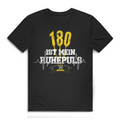 180 ist mein Ruhepuls Herren Premium Bio T-Shirt mit auffälligem Design und gelben Dartpfeilen.