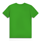 Rückansicht des 180 ist mein Ruhepuls Herren Premium Bio T-Shirts in leuchtendem Grün.