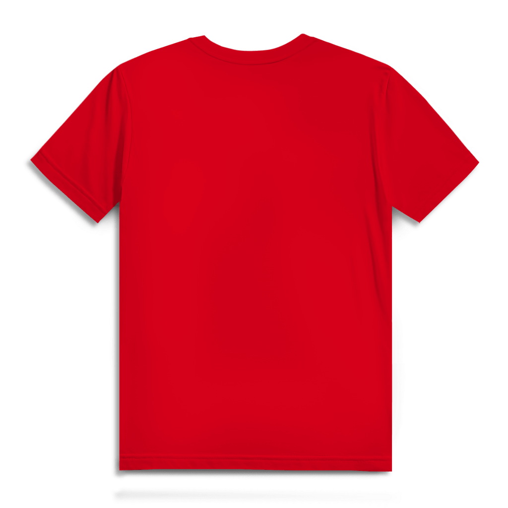180 ist mein Ruhepuls Herren Premium Bio T-Shirt Rückansicht in leuchtendem Rot