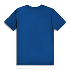 Rückansicht eines blauen 180 ist mein Ruhepuls Herren Premium Bio T-Shirts
