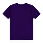 Rückansicht des 180 ist mein Ruhepuls Herren Premium Bio T-Shirts in lila, sportlich und nachhaltig.