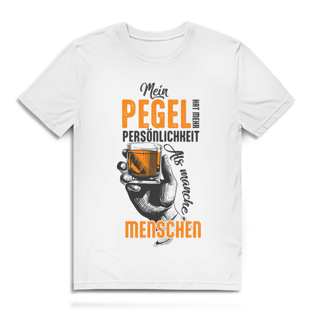 Mein Pegel hat mehr Persönlichkeit – Herren Premium Bio T-Shirt