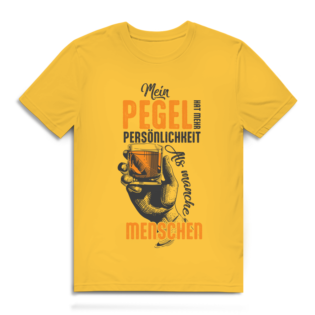 Mein Pegel hat mehr Persönlichkeit – Herren Premium Bio T-Shirt