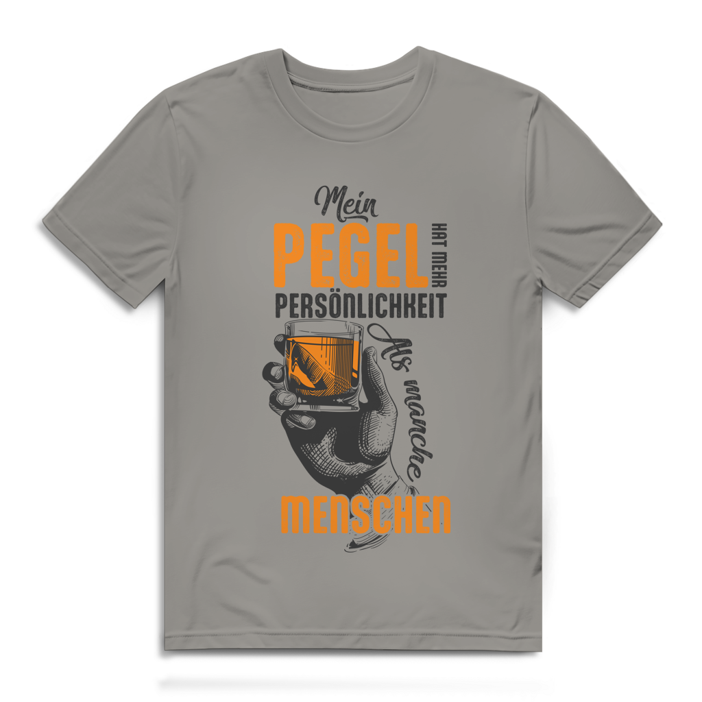 Mein Pegel hat mehr Persönlichkeit – Herren Premium Bio T-Shirt