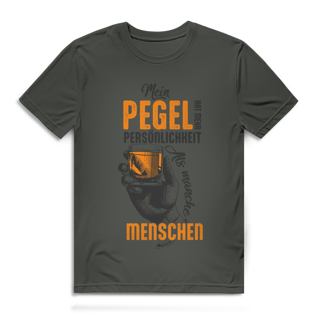 Mein Pegel hat mehr Persönlichkeit – Herren Premium Bio T-Shirt