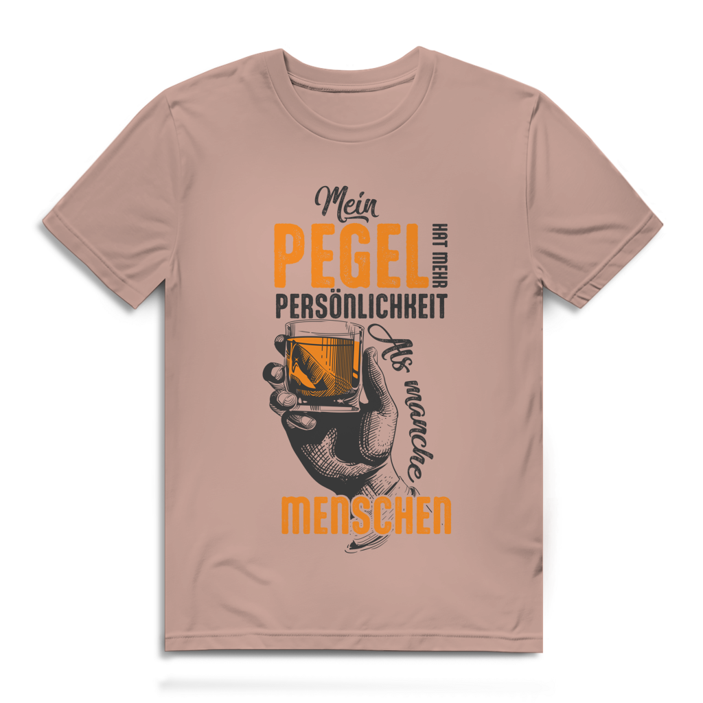Mein Pegel hat mehr Persönlichkeit – Herren Premium Bio T-Shirt