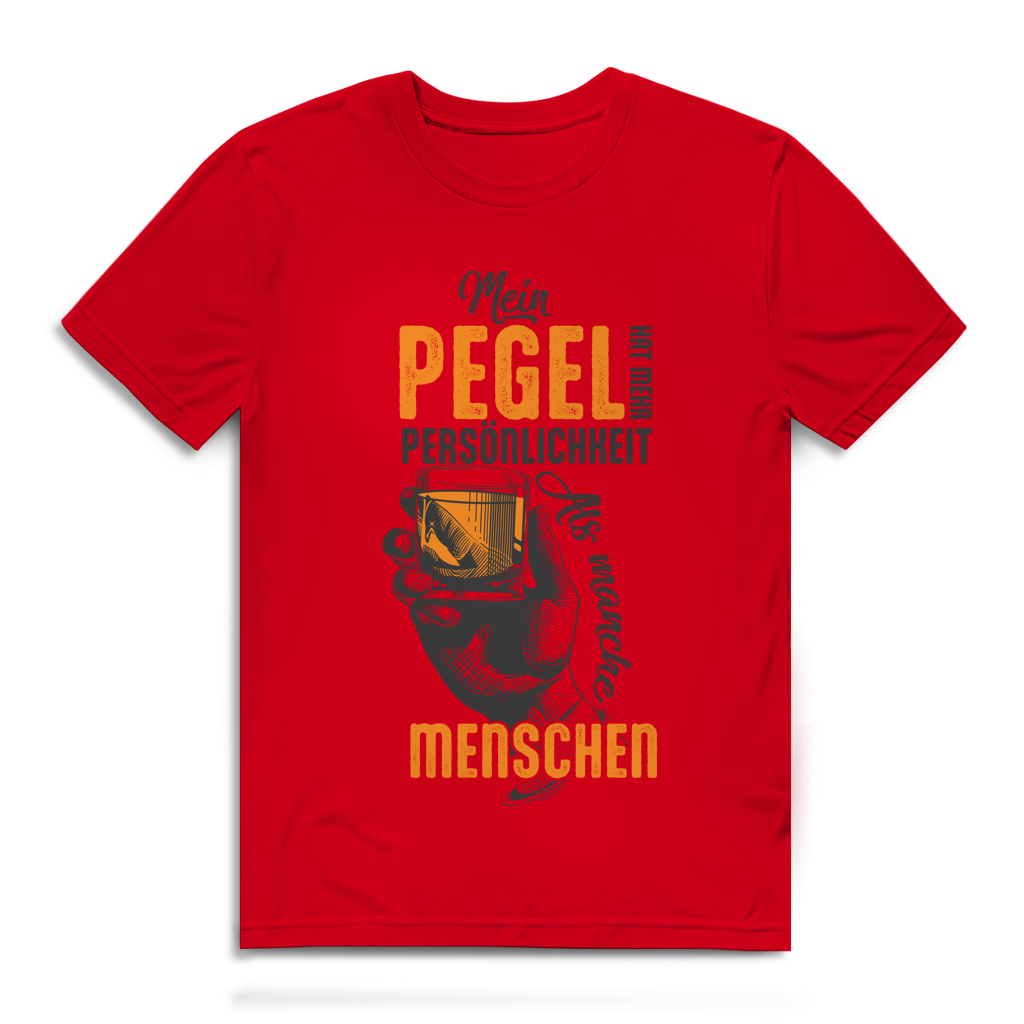 Mein Pegel hat mehr Persönlichkeit – Herren Premium Bio T-Shirt