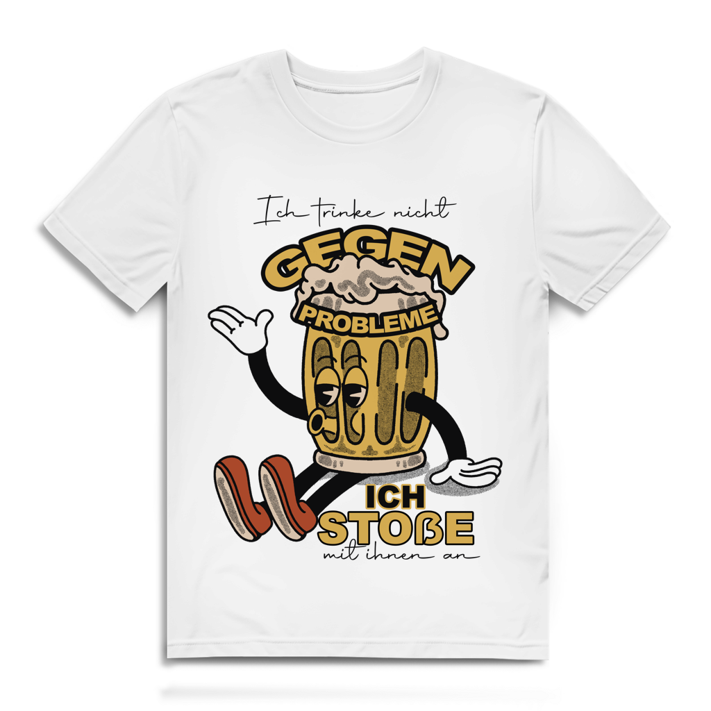 Ich trinke nicht gegen Probleme – Herren Premium Bio T-Shirt