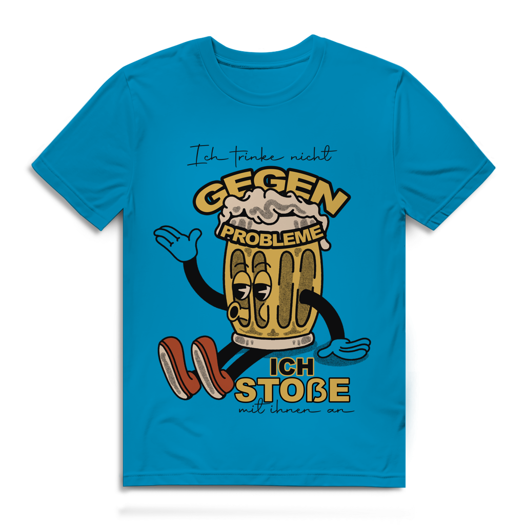 Ich trinke nicht gegen Probleme – Herren Premium Bio T-Shirt