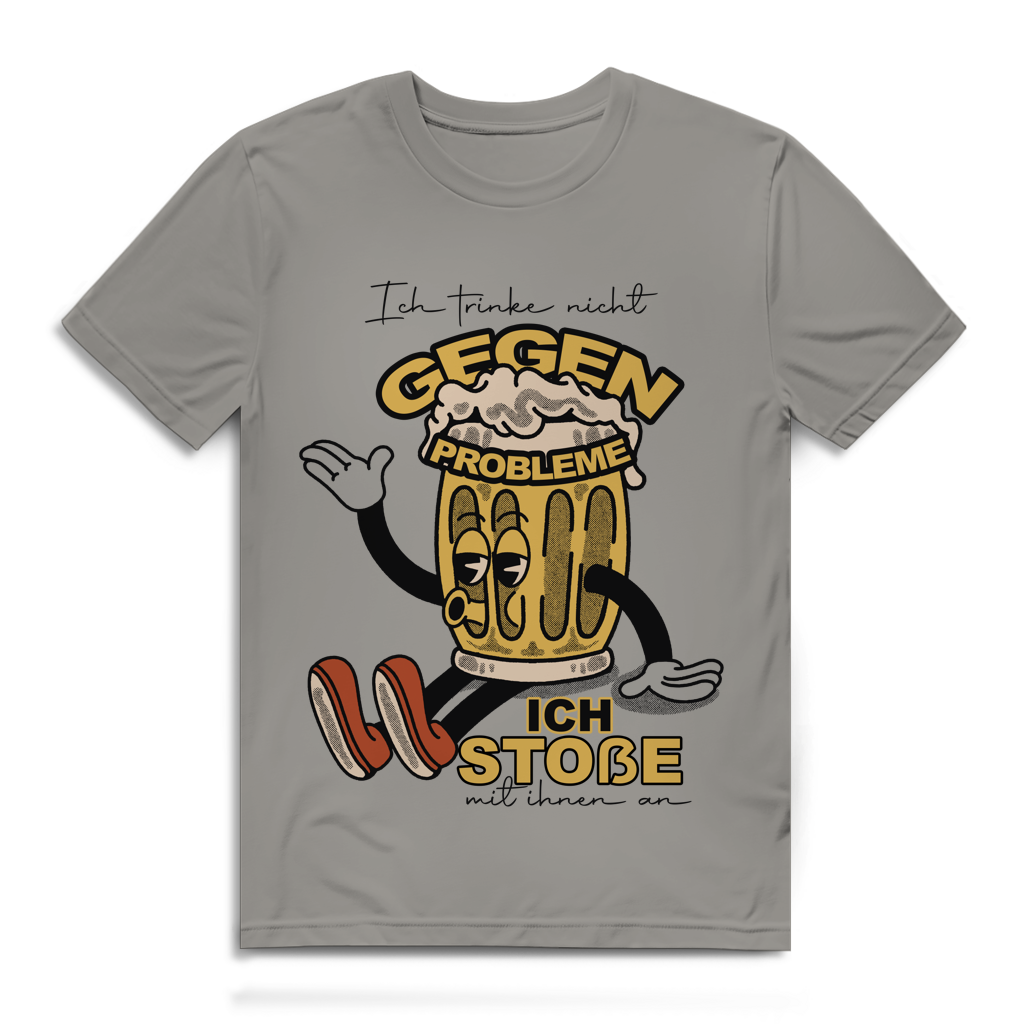 Ich trinke nicht gegen Probleme – Herren Premium Bio T-Shirt