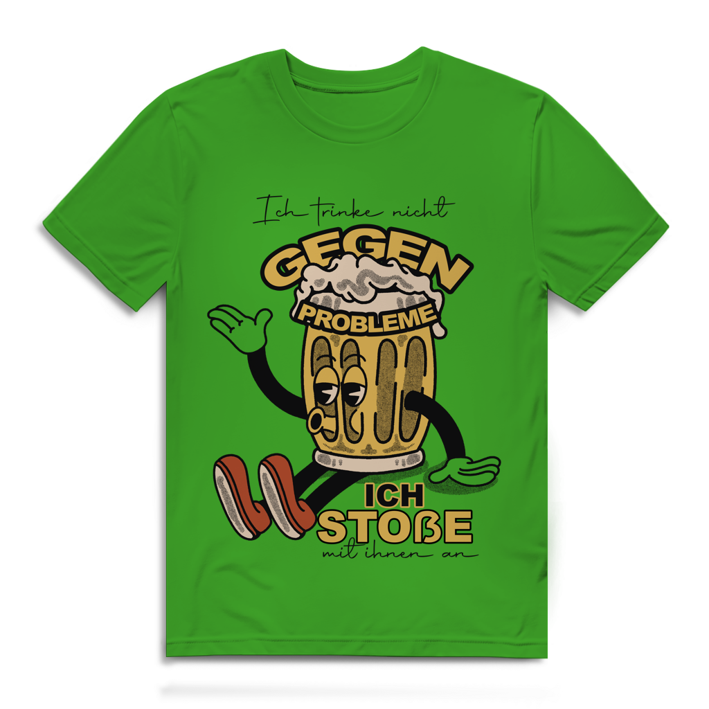 Ich trinke nicht gegen Probleme – Herren Premium Bio T-Shirt