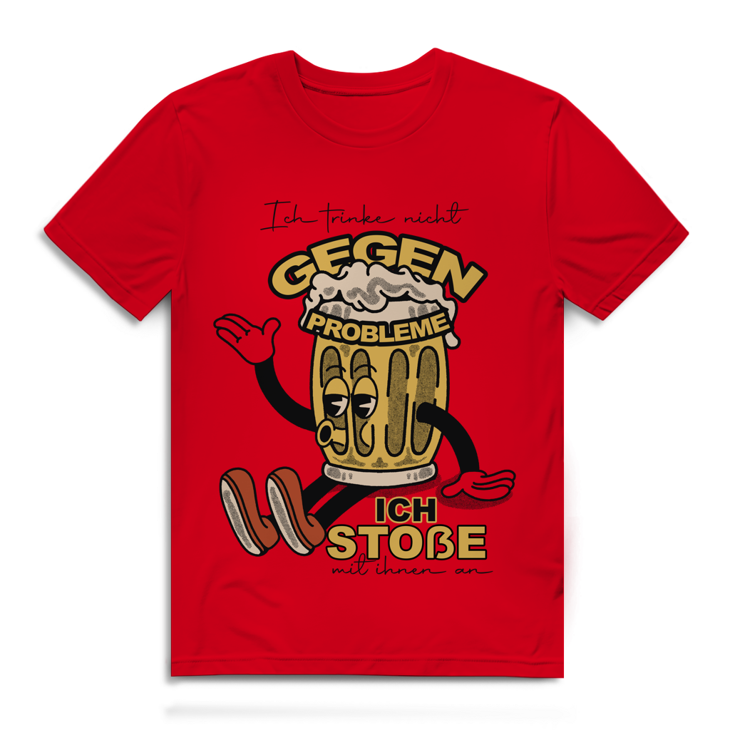Ich trinke nicht gegen Probleme – Herren Premium Bio T-Shirt