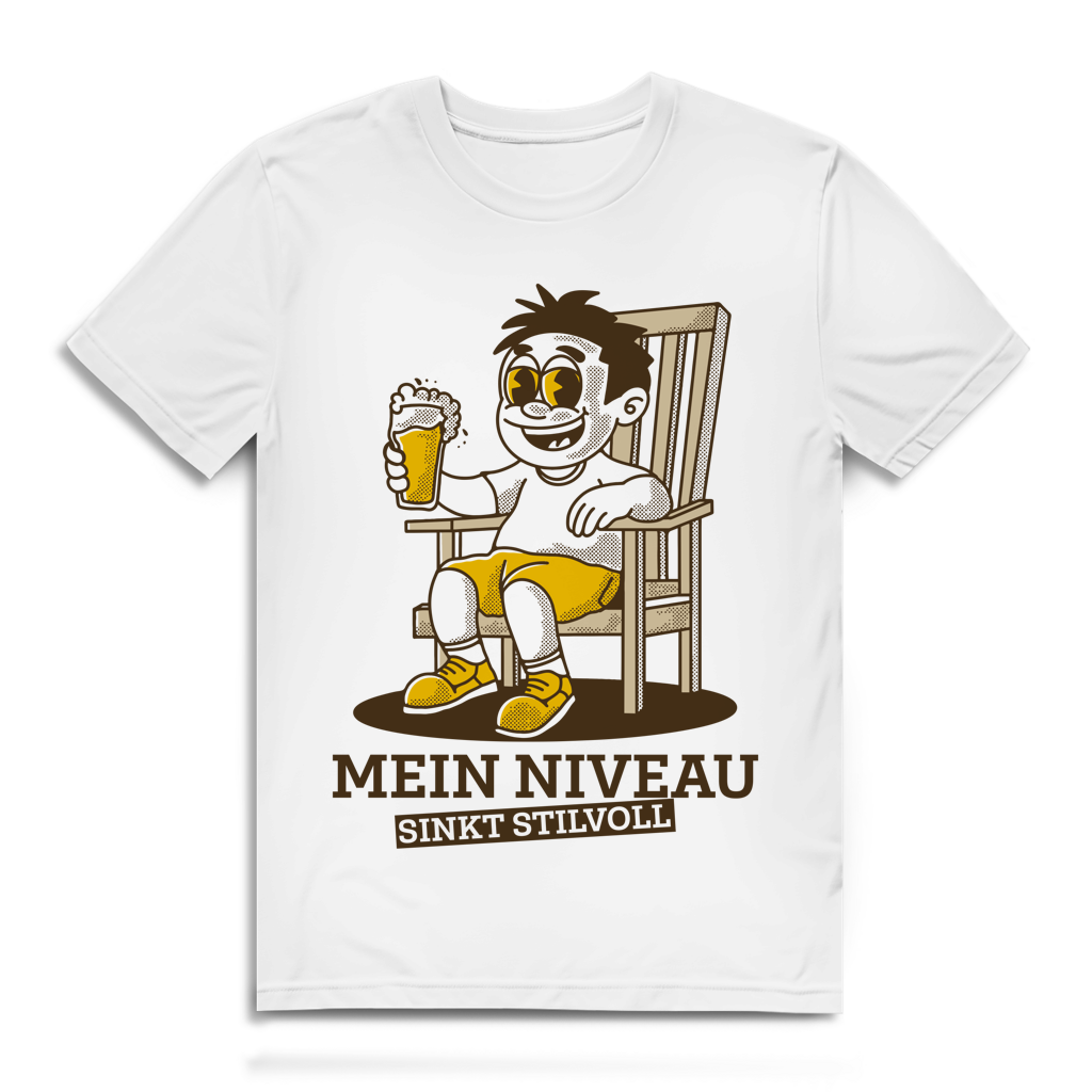 Mein Niveau sinkt stilvoll – Herren Premium Bio T-Shirt