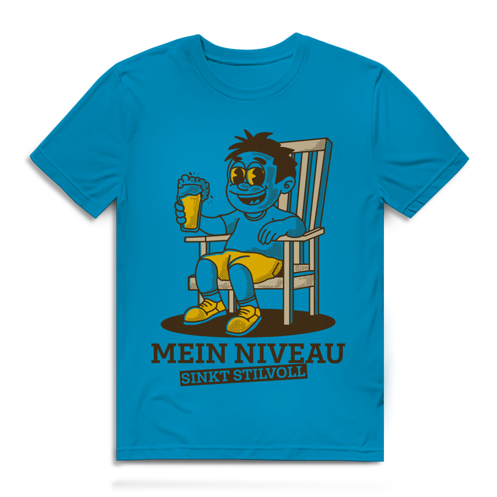 Mein Niveau sinkt stilvoll – Herren Premium Bio T-Shirt