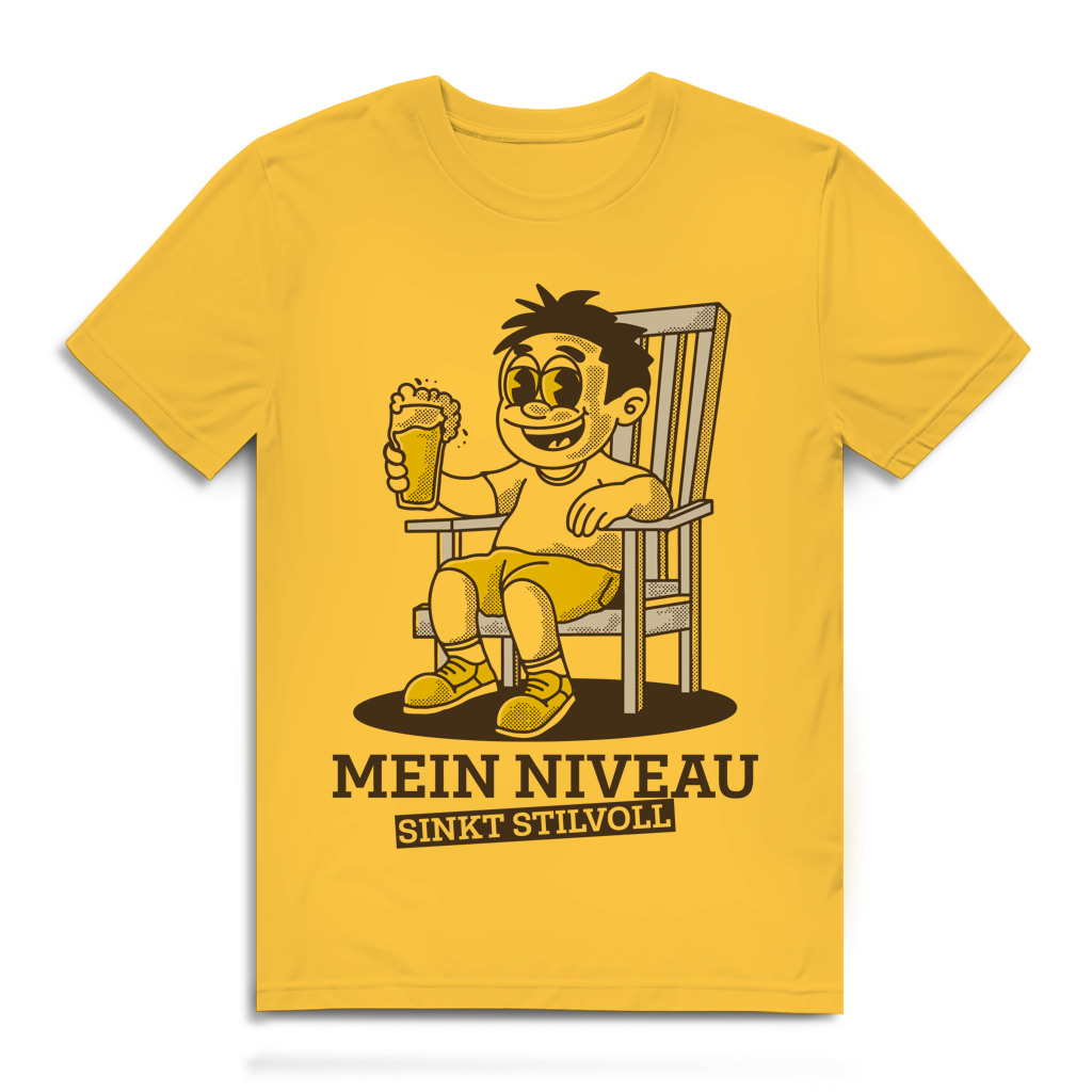 Mein Niveau sinkt stilvoll – Herren Premium Bio T-Shirt