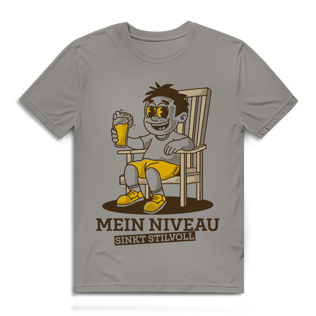 Mein Niveau sinkt stilvoll – Herren Premium Bio T-Shirt