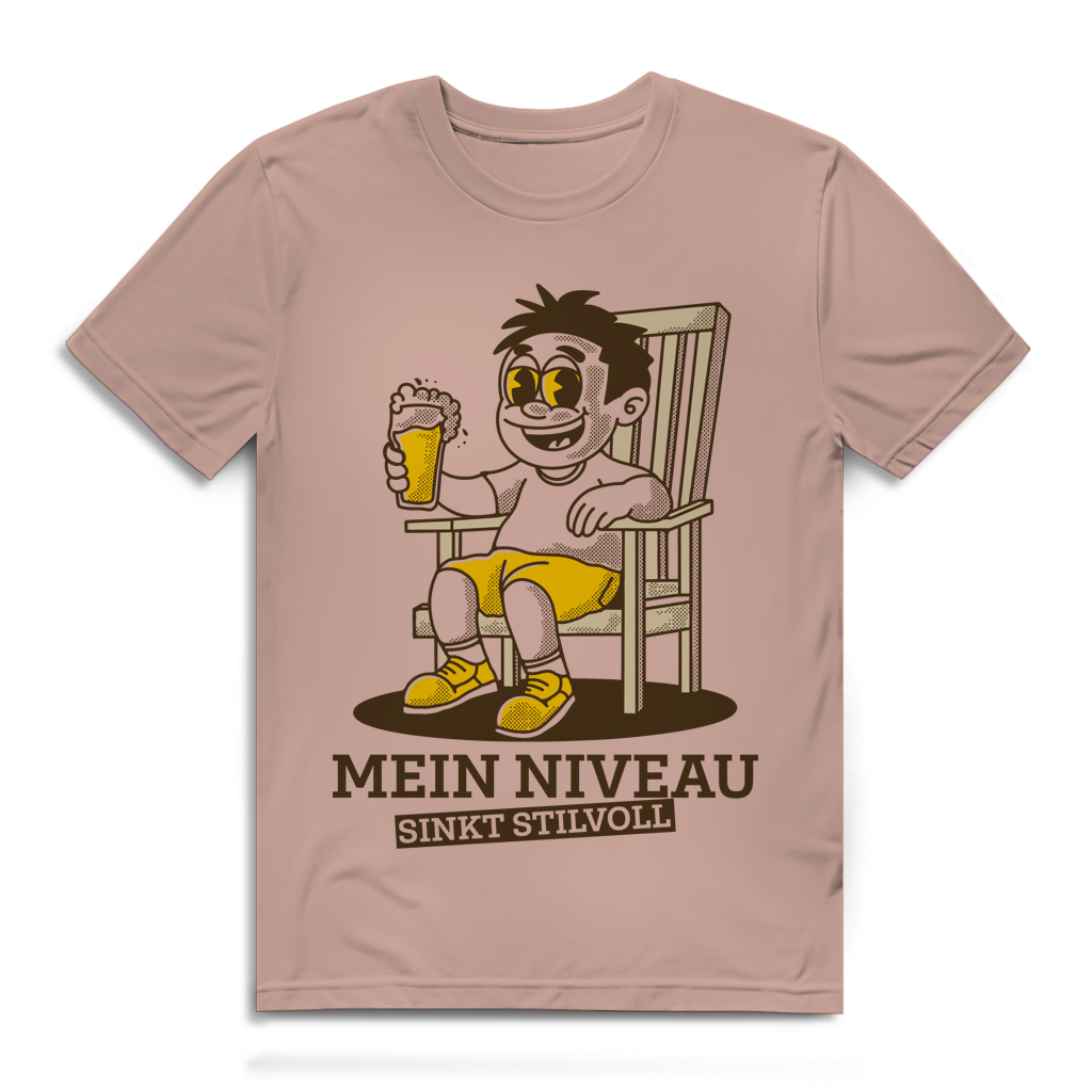 Mein Niveau sinkt stilvoll – Herren Premium Bio T-Shirt