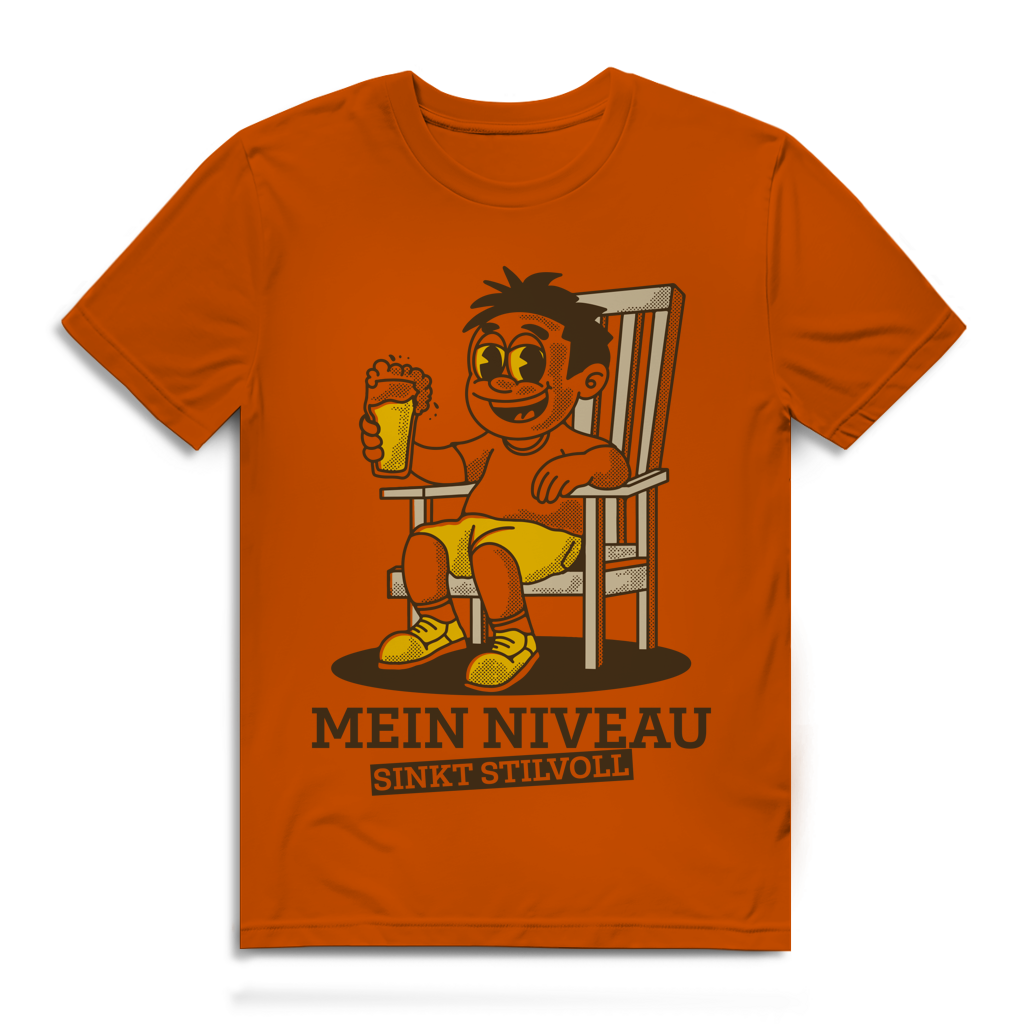 Mein Niveau sinkt stilvoll – Herren Premium Bio T-Shirt