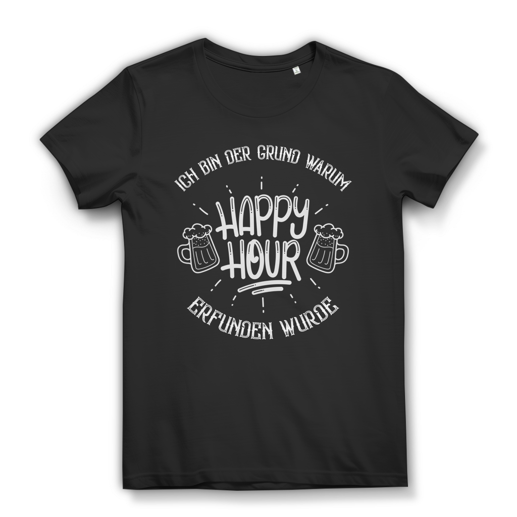 Damen Premium Bio T-Shirt Ich bin der Grund, warum Happy Hour erfunden wurde
