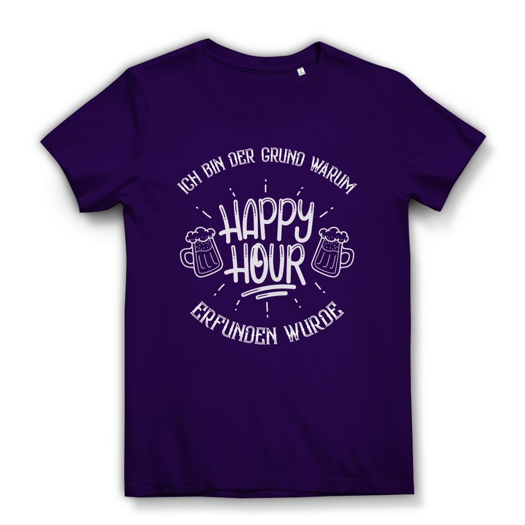Damen Premium Bio T-Shirt Ich bin der Grund, warum Happy Hour erfunden wurde