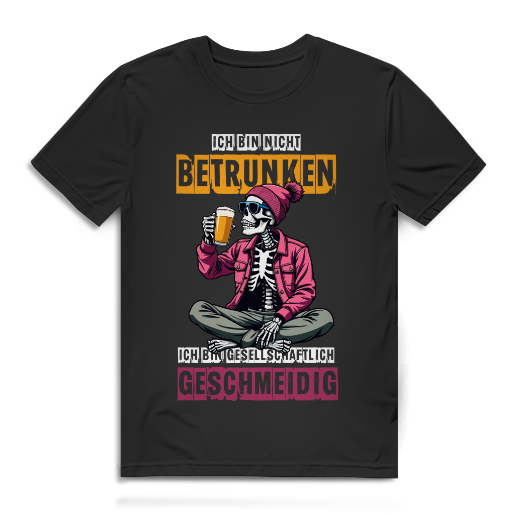 Herren Premium Bio T-Shirt Ich bin nicht betrunken. Ich bin gesellschaftlich geschmeidi