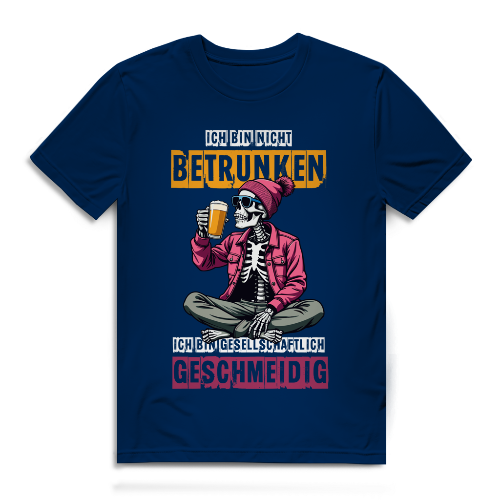 Herren Premium Bio T-Shirt Ich bin nicht betrunken. Ich bin gesellschaftlich geschmeidi