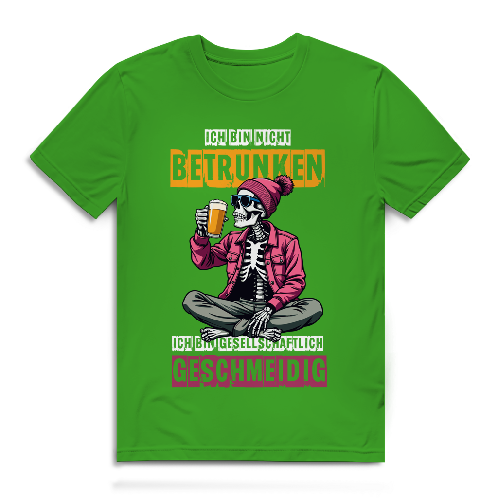 Herren Premium Bio T-Shirt Ich bin nicht betrunken. Ich bin gesellschaftlich geschmeidi