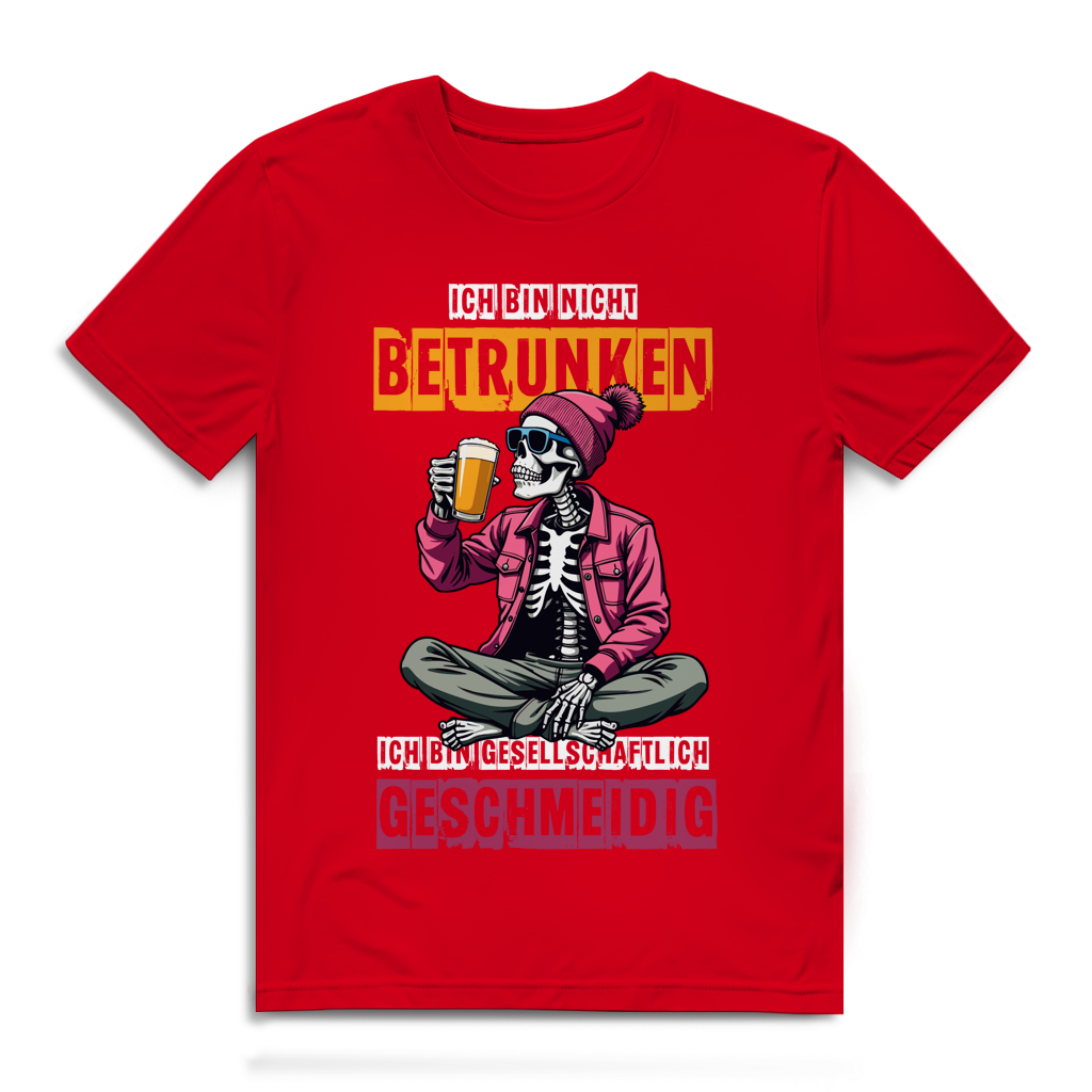 Herren Premium Bio T-Shirt Ich bin nicht betrunken. Ich bin gesellschaftlich geschmeidi