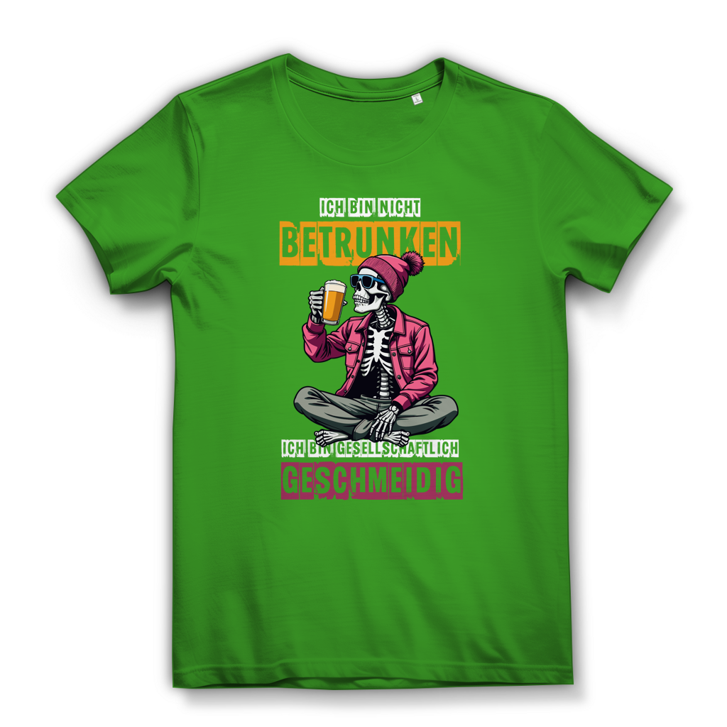 Damen Premium Bio T-Shirt Ich bin nicht betrunken. Ich bin gesellschaftlich geschmeidi