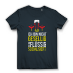 Damen Premium Bio T-Shirt Ich bin nicht gesellig. Ich bin flüssig sozialisiert