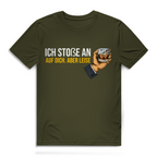 Herren Premium Bio T-Shirt Ich stoße an – auf dich. Aber leise