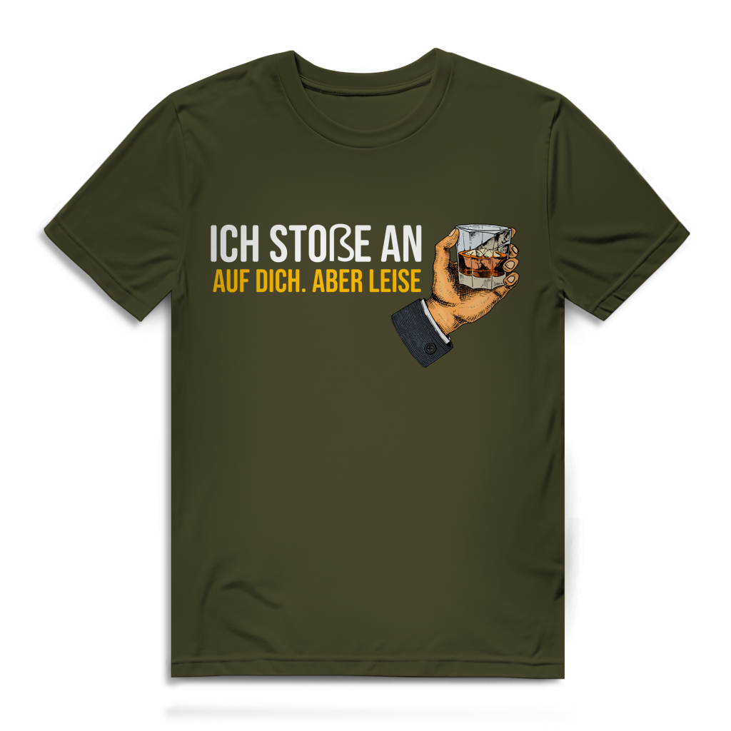 Herren Premium Bio T-Shirt Ich stoße an – auf dich. Aber leise