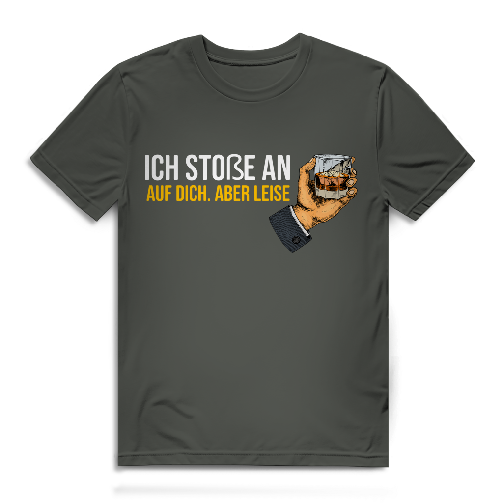 Herren Premium Bio T-Shirt Ich stoße an – auf dich. Aber leise