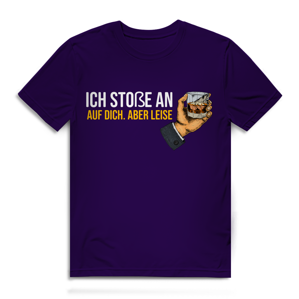 Herren Premium Bio T-Shirt Ich stoße an – auf dich. Aber leise