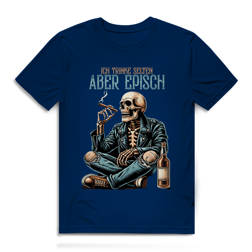 Herren Premium Bio T-Shirt Ich trinke selten. Aber episch